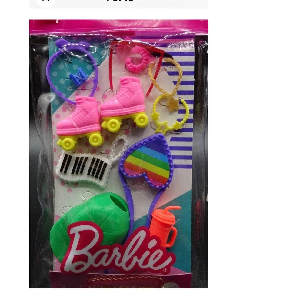 Mattel Barbie Fashionistas Complete Summer Pack Purses Hat Shoes Skates Y2K
